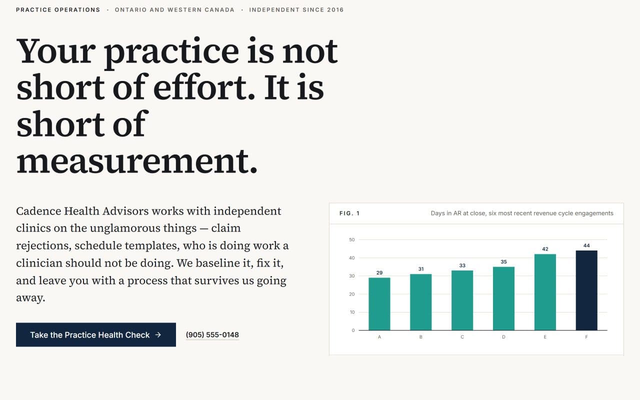 Cadence Health Advisors screenshot
