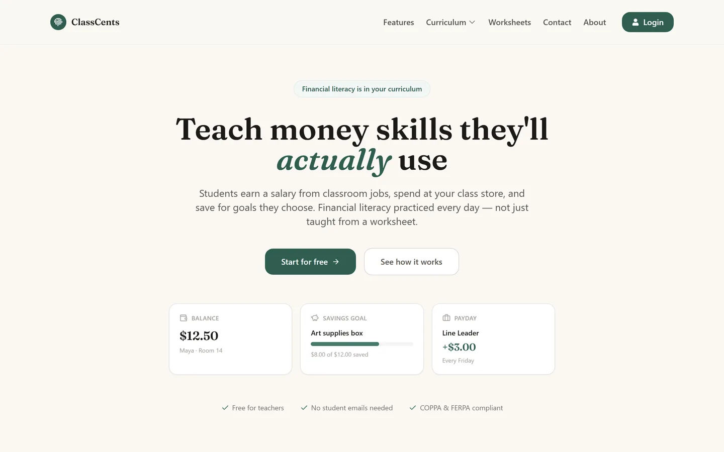 ClassCents screenshot