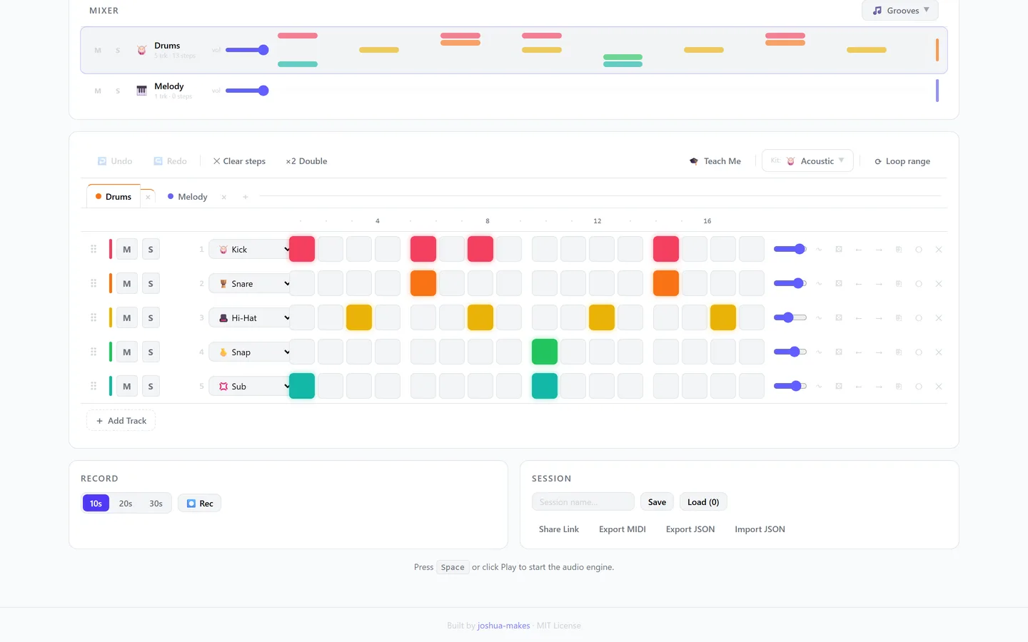 GrooveWeaver screenshot