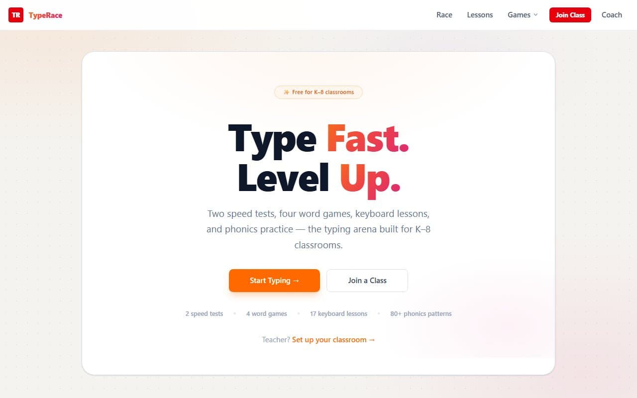 TypeRace screenshot